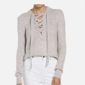 Bardot - Tighten the Strings Lace Up Pullover Sweater - size US 8